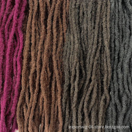 Sisterlocks Hair Extensions For Black Women Crochet Braids Brown Synthetic Braiding Hair Handmade Dreadlocks Hair Extensions